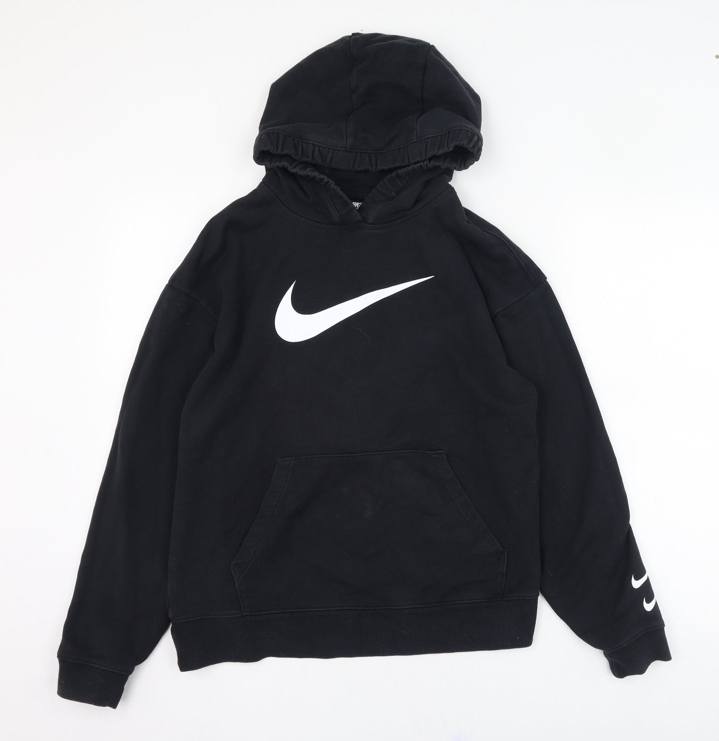 Nike Mens Black  Cotton Pullover Hoodie Size S