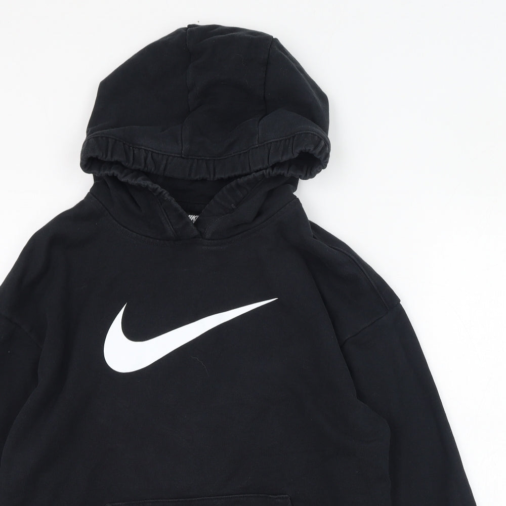 Nike Mens Black  Cotton Pullover Hoodie Size S