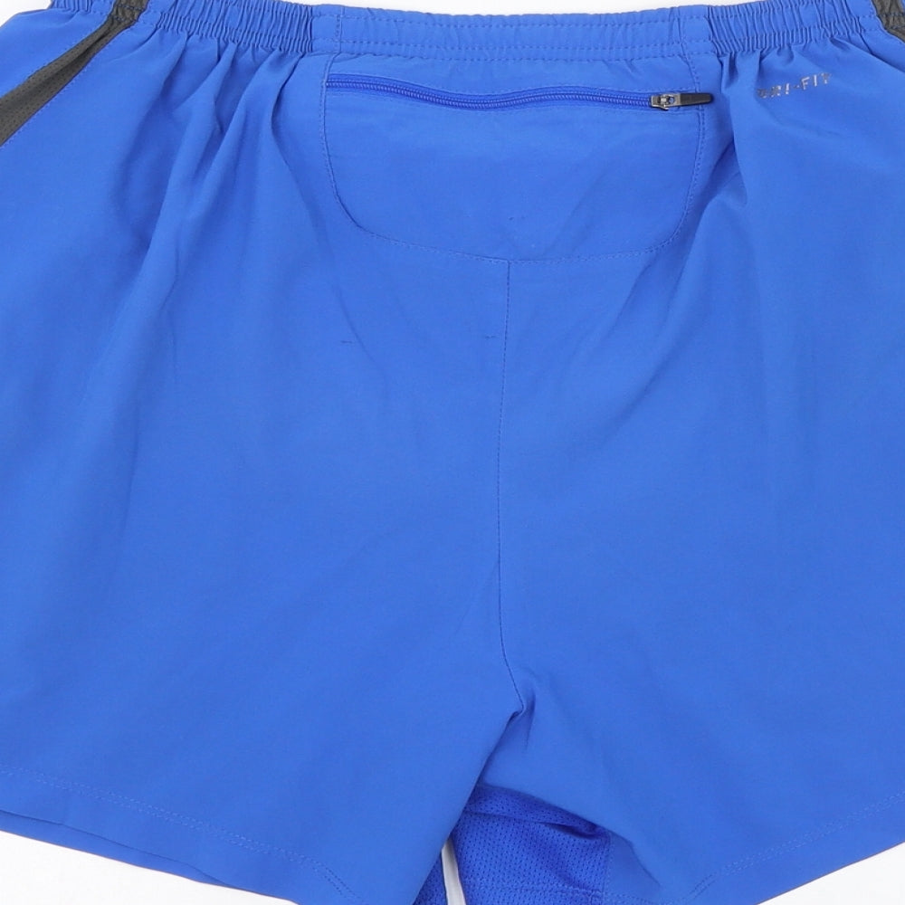 Nike Mens Blue  Polyester Sweat Shorts Size L  Regular