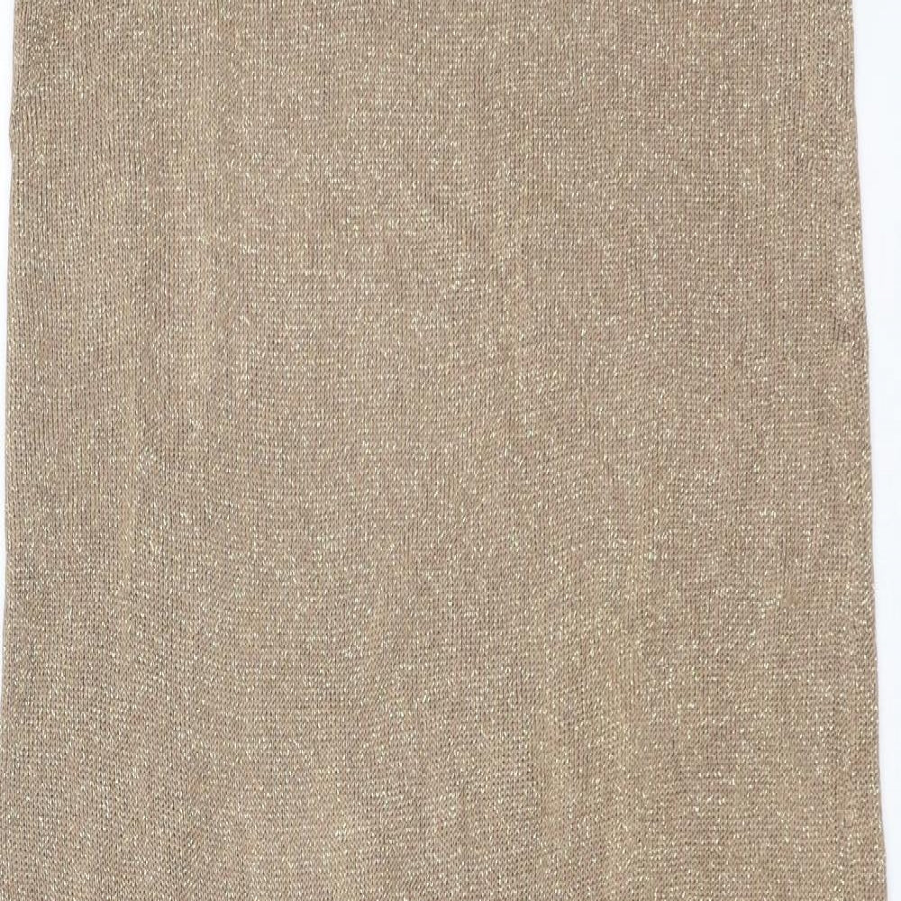 Hush Womens Gold  Viscose Maxi  Size 12  Round Neck Pullover