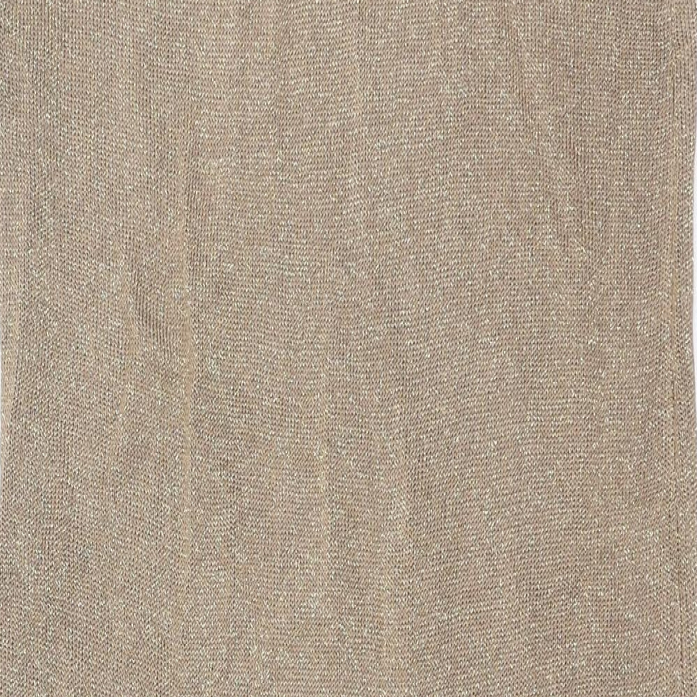 Hush Womens Gold  Viscose Maxi  Size 12  Round Neck Pullover