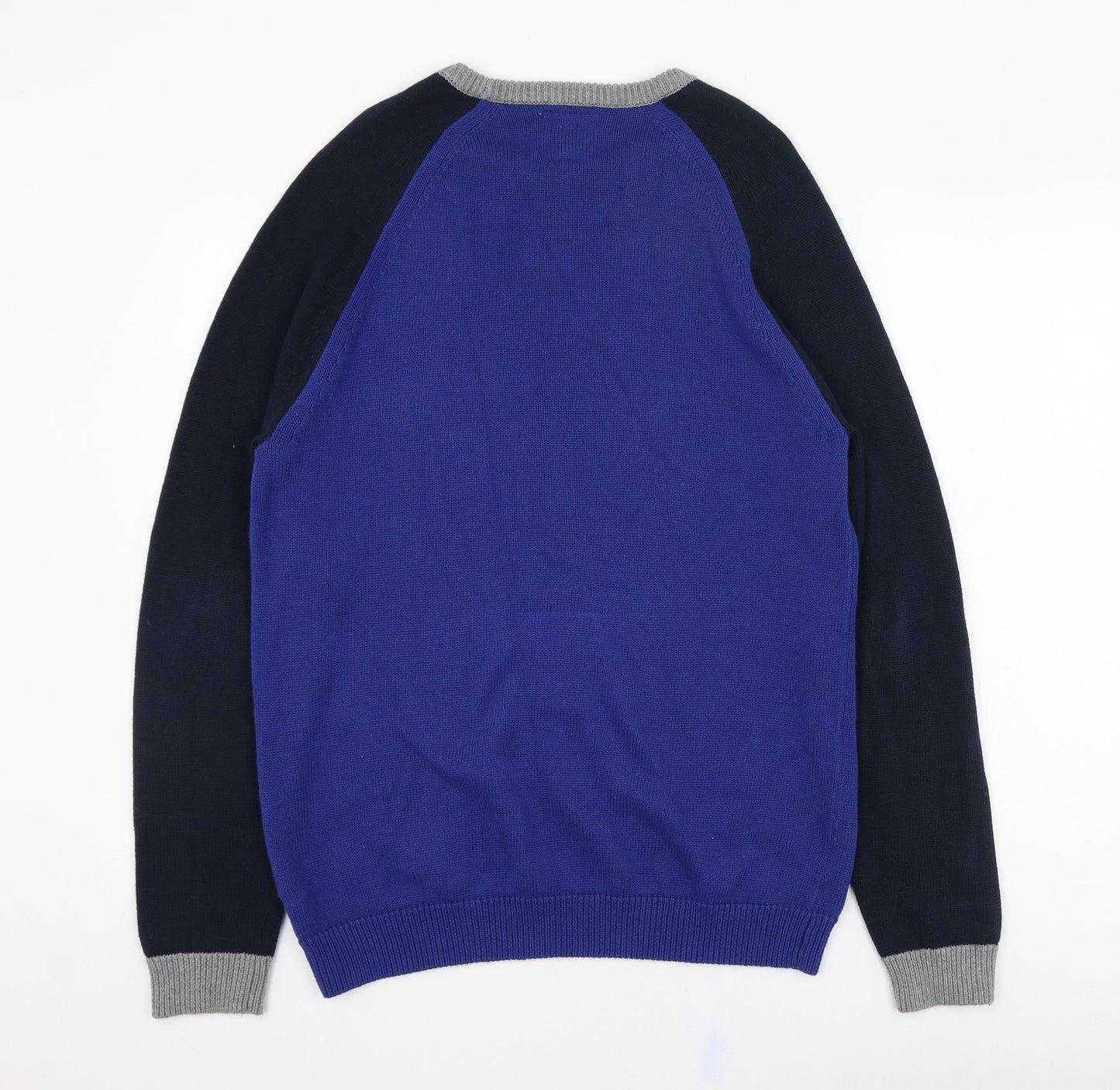 Tokyo Laundry Mens Blue Round Neck  Cotton Pullover Jumper Size M