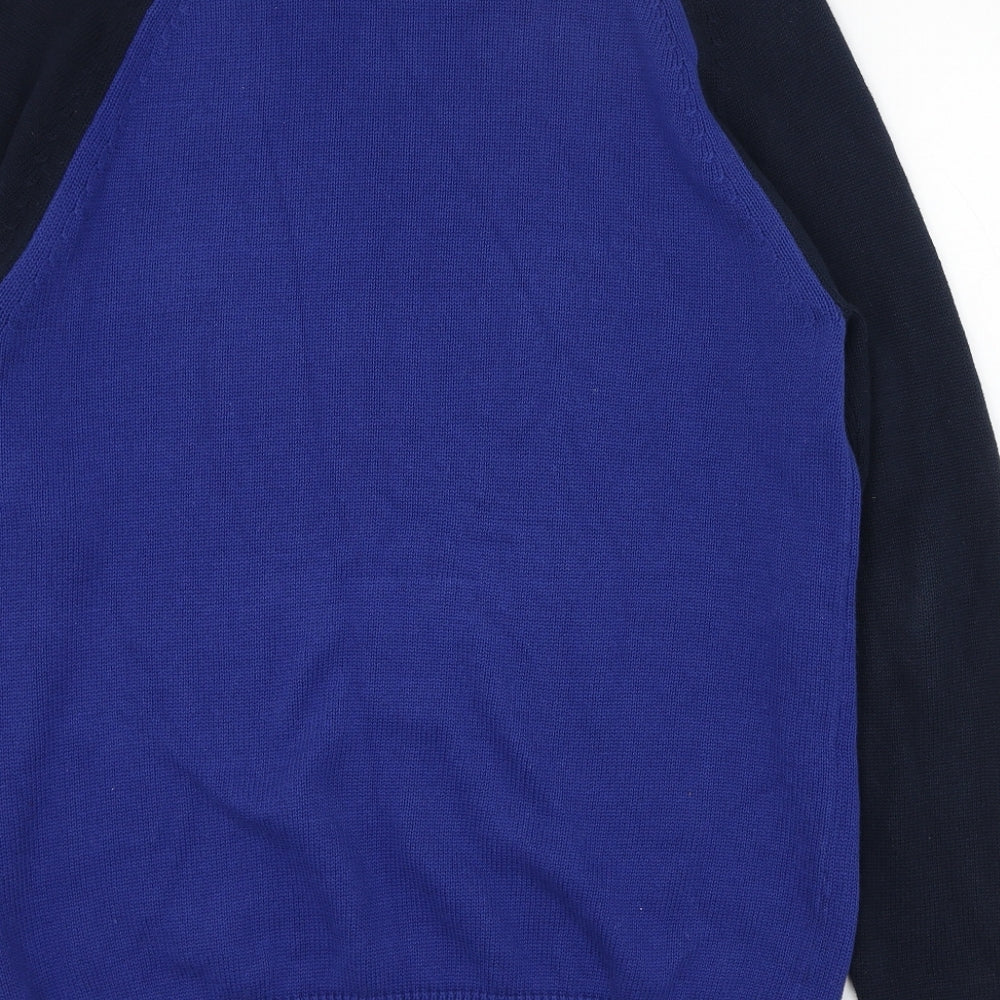 Tokyo Laundry Mens Blue Round Neck  Cotton Pullover Jumper Size M