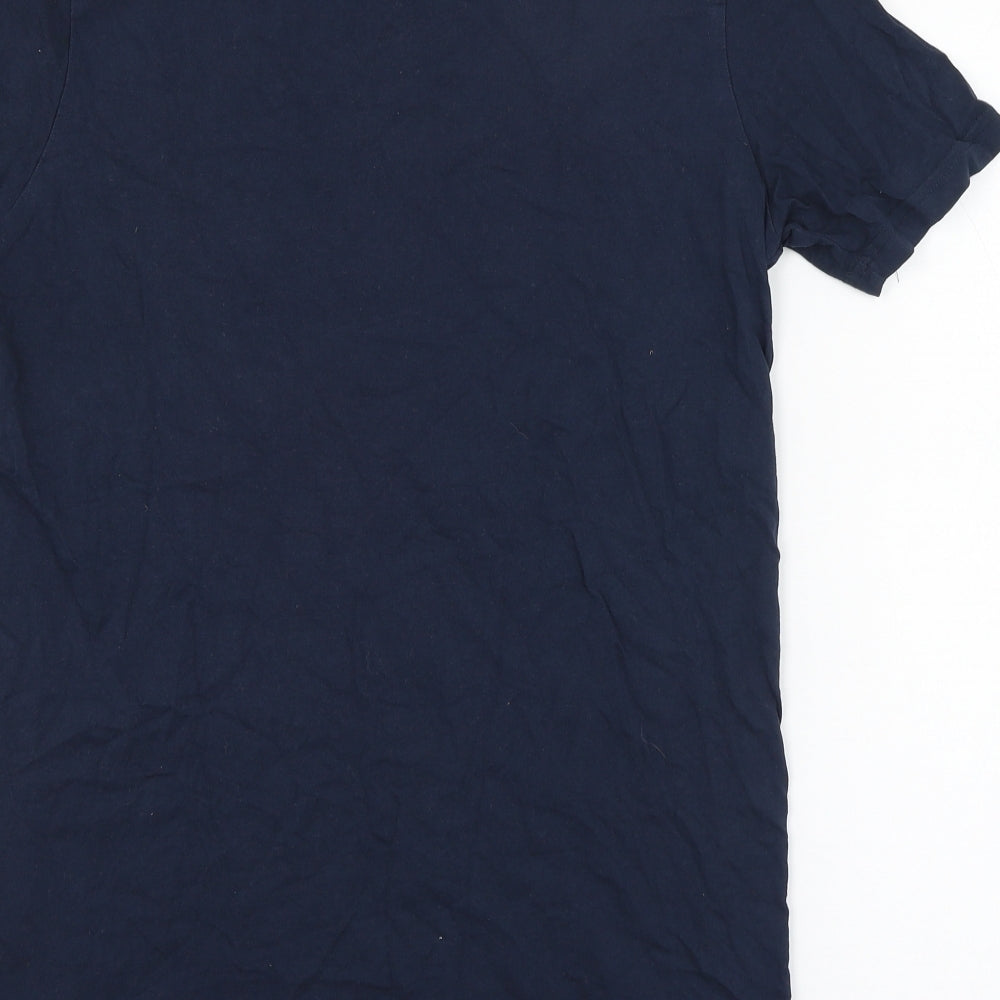 JACK & JONES Mens Blue  Cotton  T-Shirt Size M Round Neck  - Originals