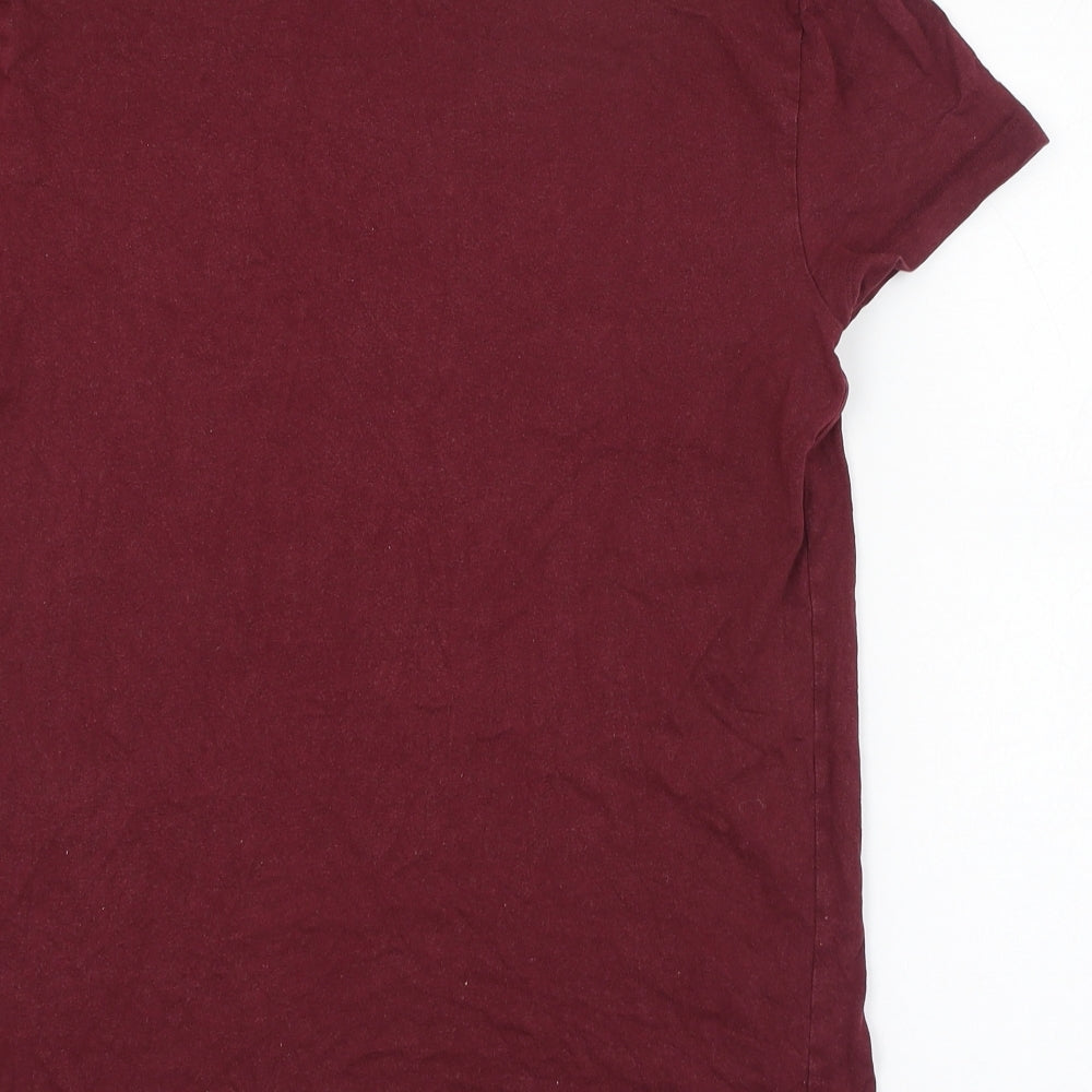 Jack Wills Mens Red  Cotton  T-Shirt Size S Round Neck