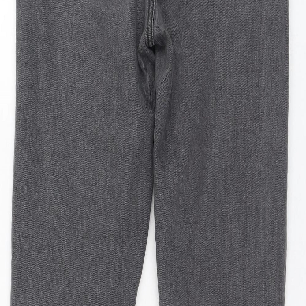 Zara Womens Grey  Cotton Skinny Jeans Size 8 L28 in Regular Zip
