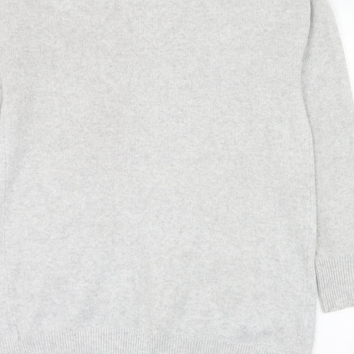 F&F Womens Grey Round Neck  Polyester Cardigan Jumper Size S