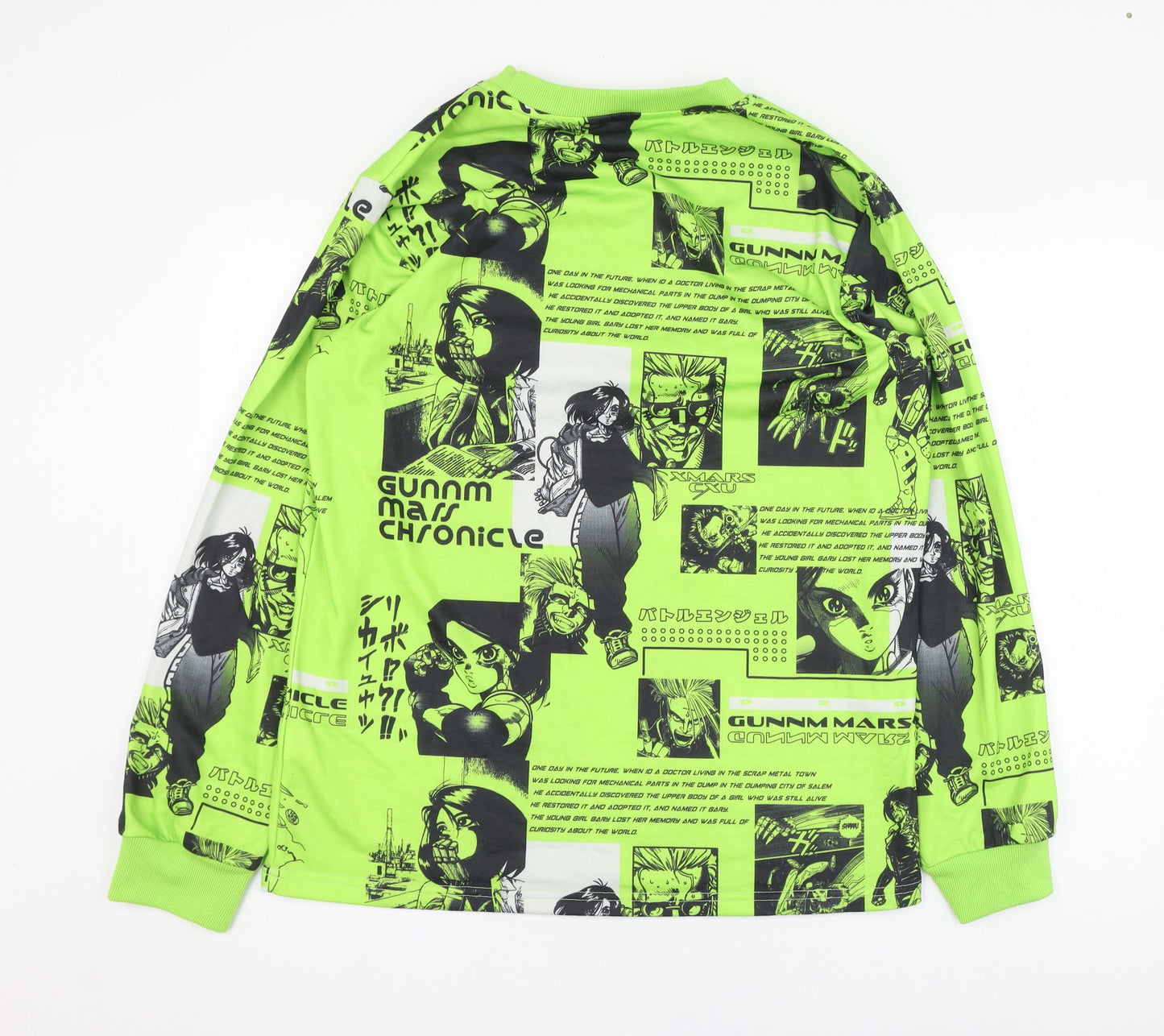 SheIn Mens Green  Polyester Pullover Sweatshirt Size M   - Manga