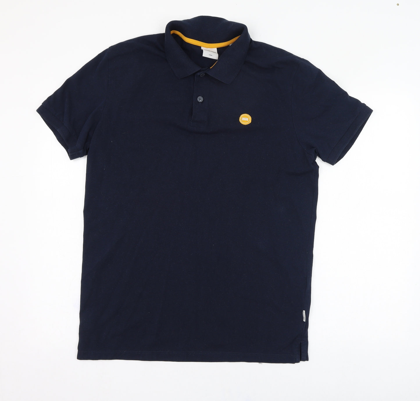 JACK & JONES Mens Blue  Cotton  Polo Size L Collared Pullover