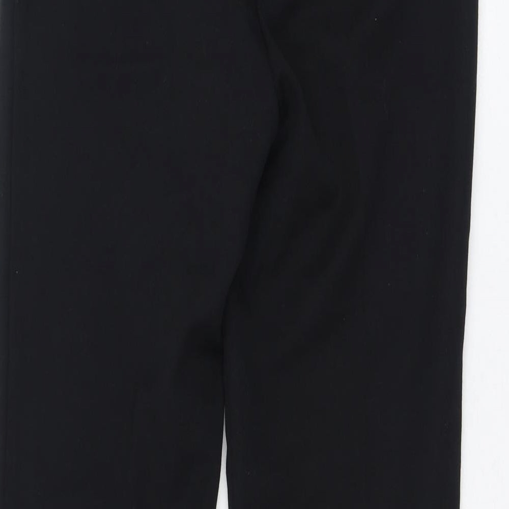 Marks and Spencer Womens Black  Polyester Trousers  Size 8 L28 in Regular Zip