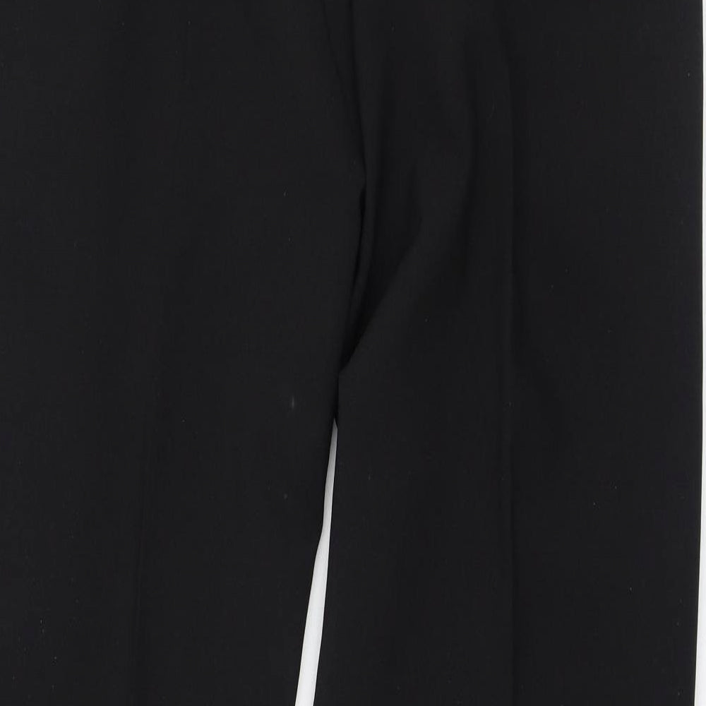 George Mens Black  Polyester Trousers  Size 36 L29 in Regular Zip