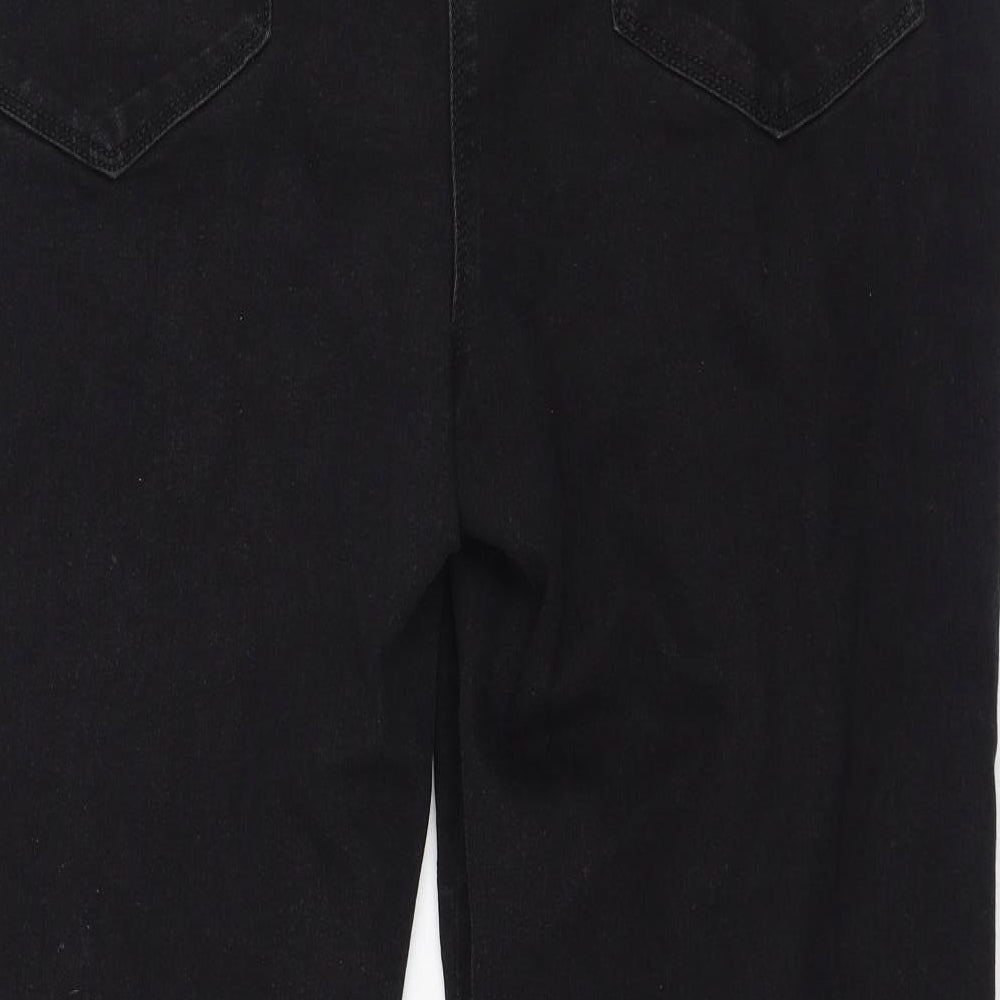 Bonmarché Womens Black  Cotton Straight Jeans Size 20 L28 in Regular Zip
