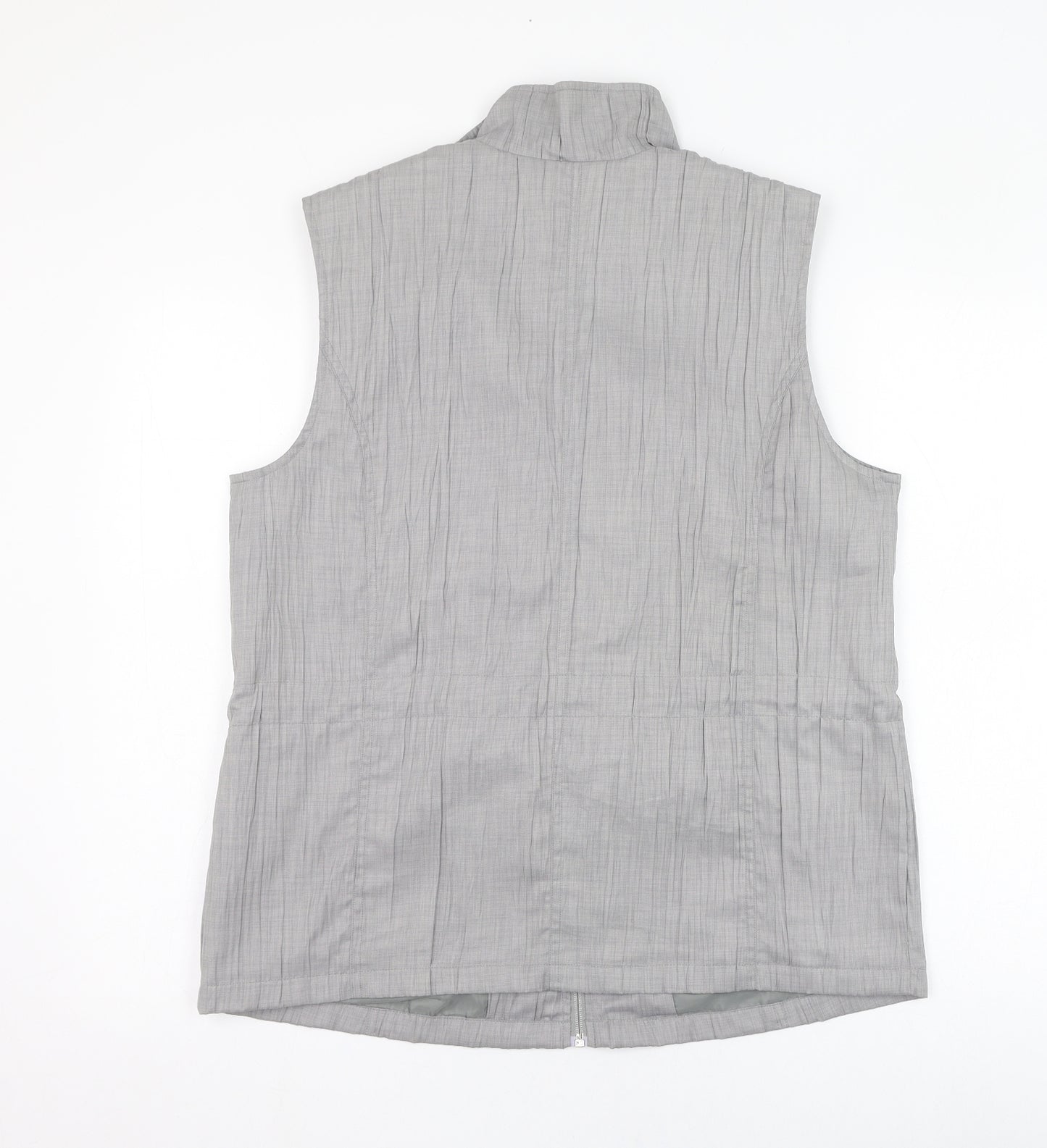 Preworn Womens Grey   Gilet Jacket Size 14  Zip