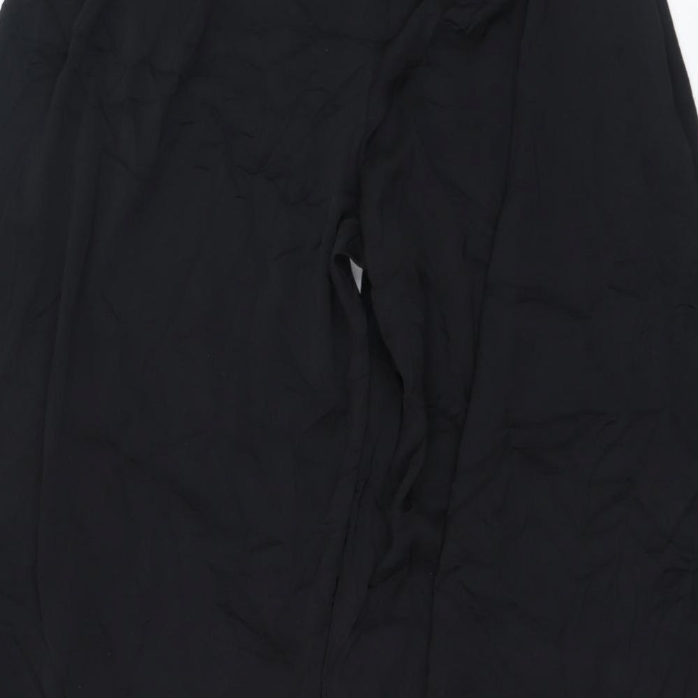 Marks and Spencer Womens Black  Polyester Trousers  Size 16 L25 in Regular