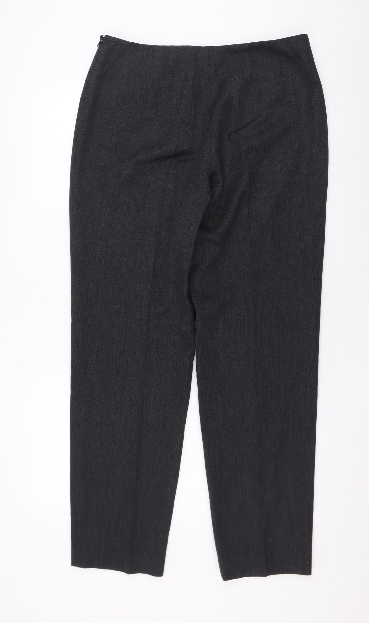 Austin Reed Womens Grey  Wool Trousers  Size 14 L30 in  Zip