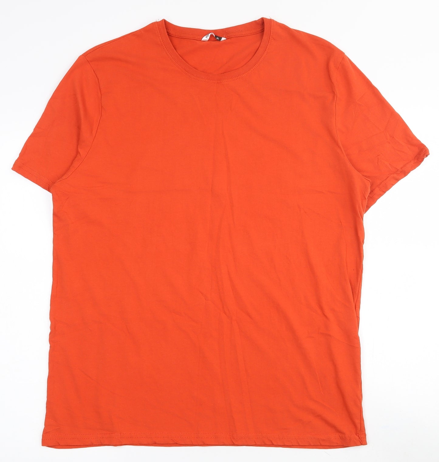 Pep & Co Mens Orange  Cotton  T-Shirt Size XL Round Neck