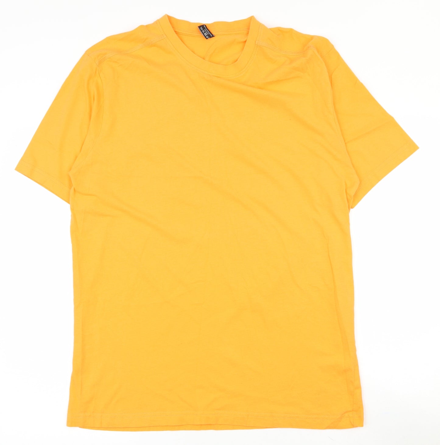 Donney Mens Orange  Cotton  T-Shirt Size XL Crew Neck