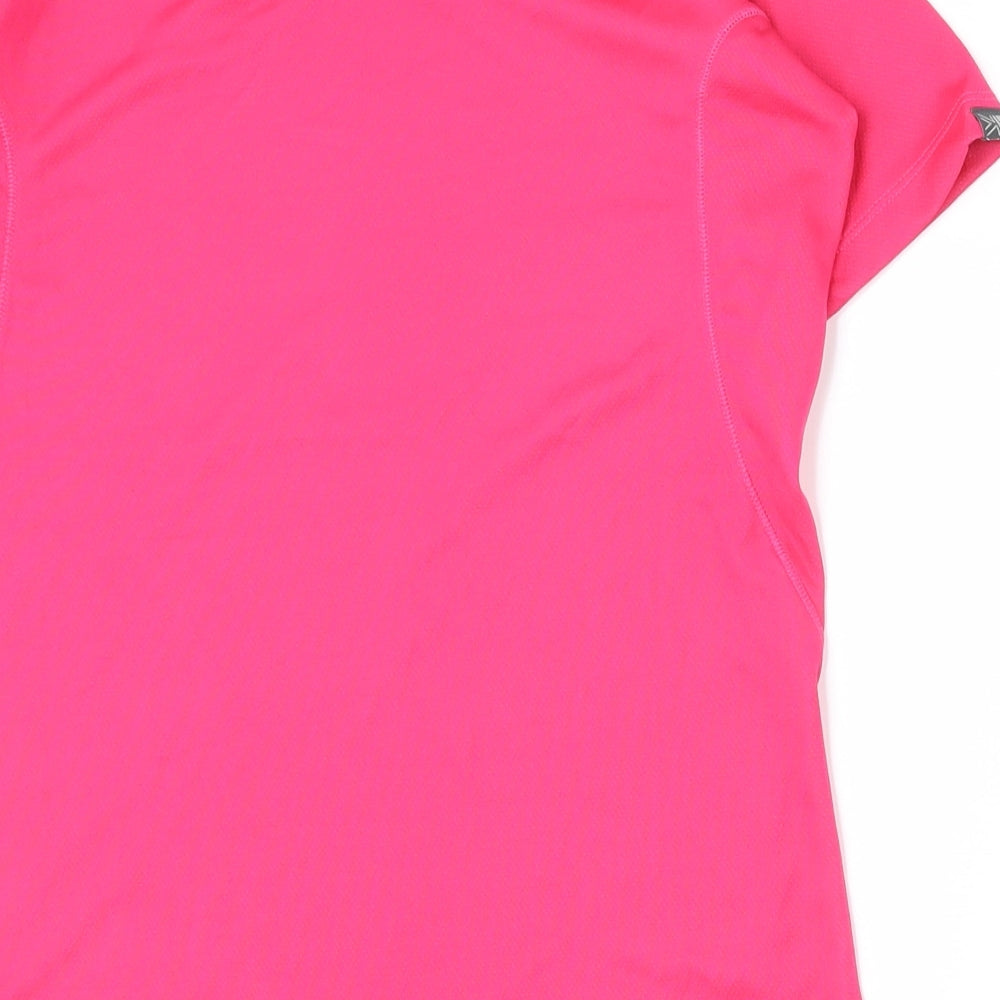 Karrimor Womens Pink  Polyester Basic T-Shirt Size 12 Crew Neck Pullover