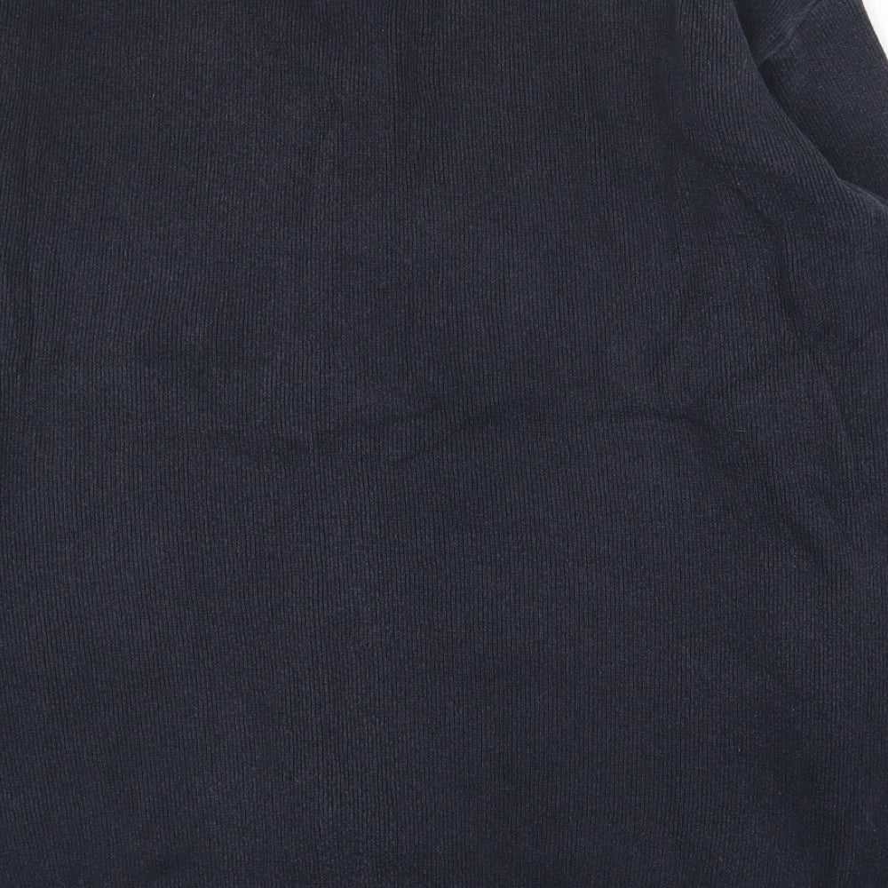 Dunnes Stores Mens Blue V-Neck  Cotton Pullover Jumper Size L
