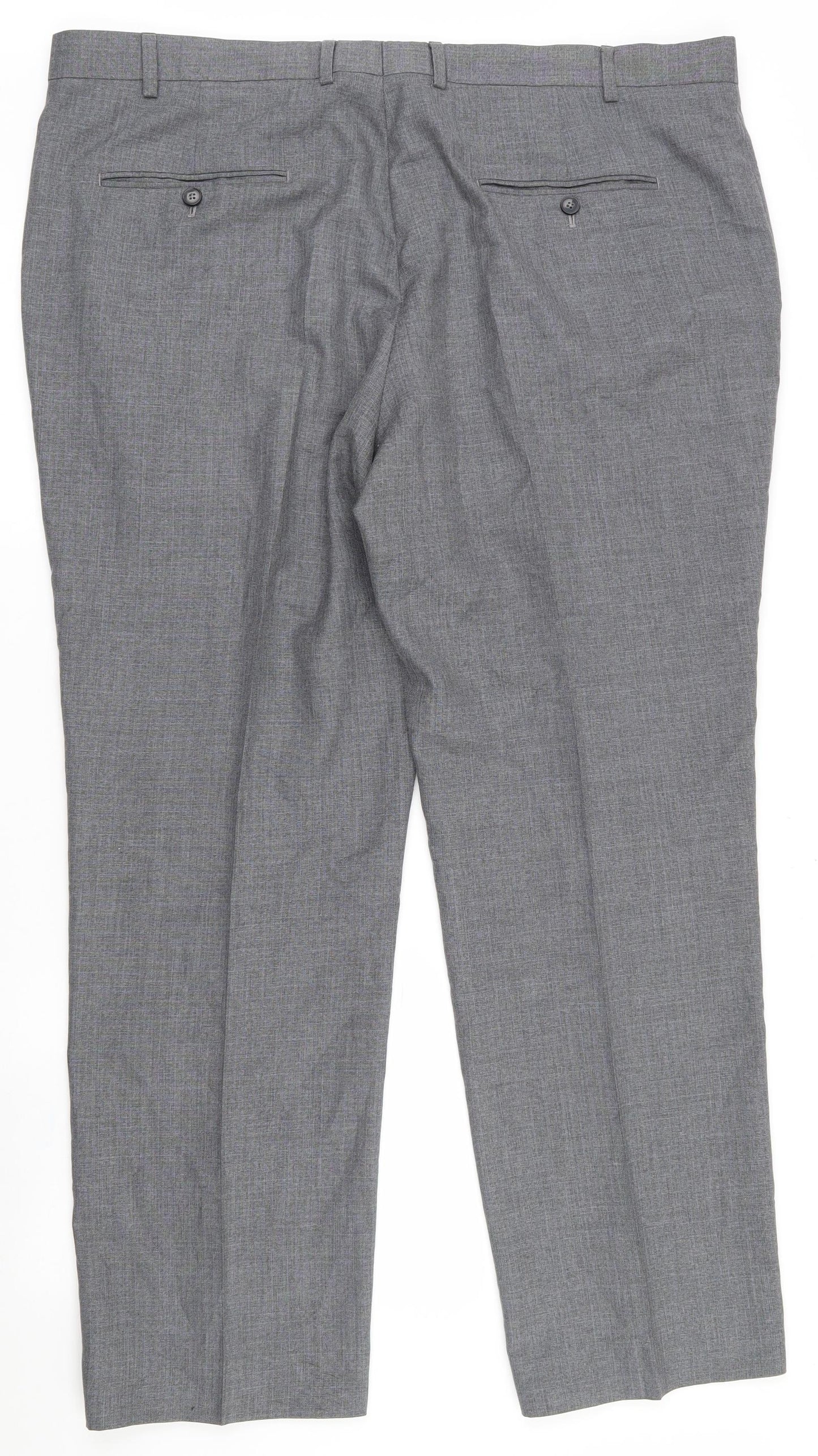 Burton Mens Grey  Polyester Dress Pants Trousers Size 42 L30 in Regular Zip