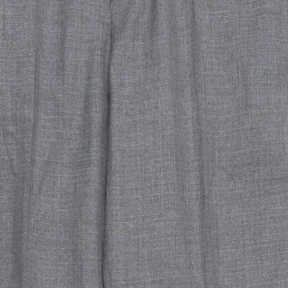 Burton Mens Grey  Polyester Dress Pants Trousers Size 42 L30 in Regular Zip