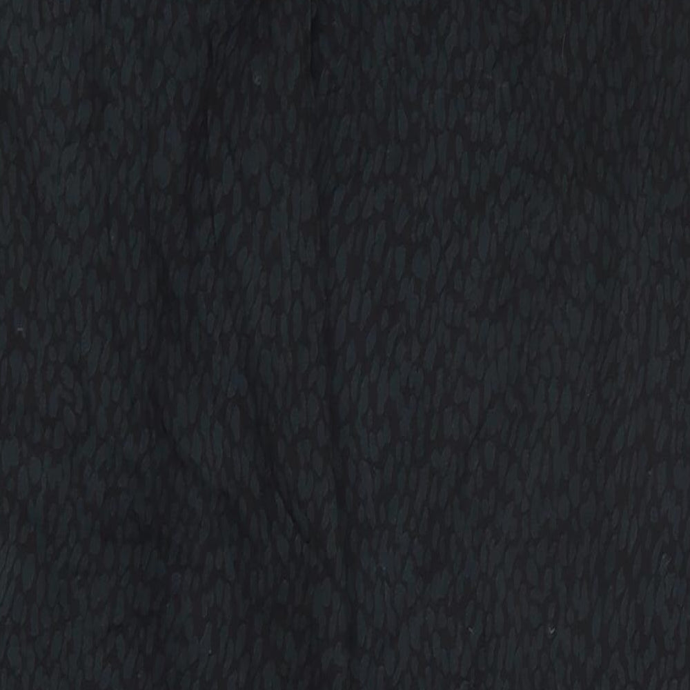 F&F Womens Green Animal Print Viscose Trousers  Size 12 L27.5 in Regular Drawstring