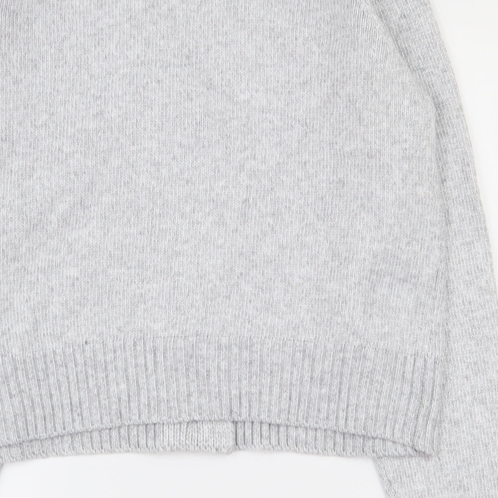 Primark Womens Grey V-Neck  Polyester Cardigan Jumper Size 10