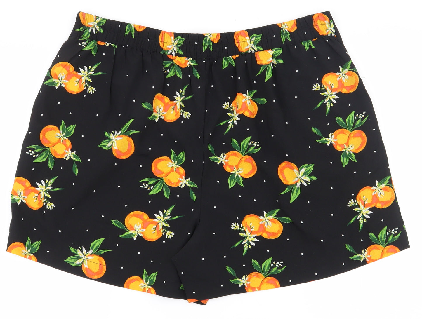Dorothy Perkins Womens Black Spotted Polyester Bermuda Shorts Size 16 L4 in Regular Pull On