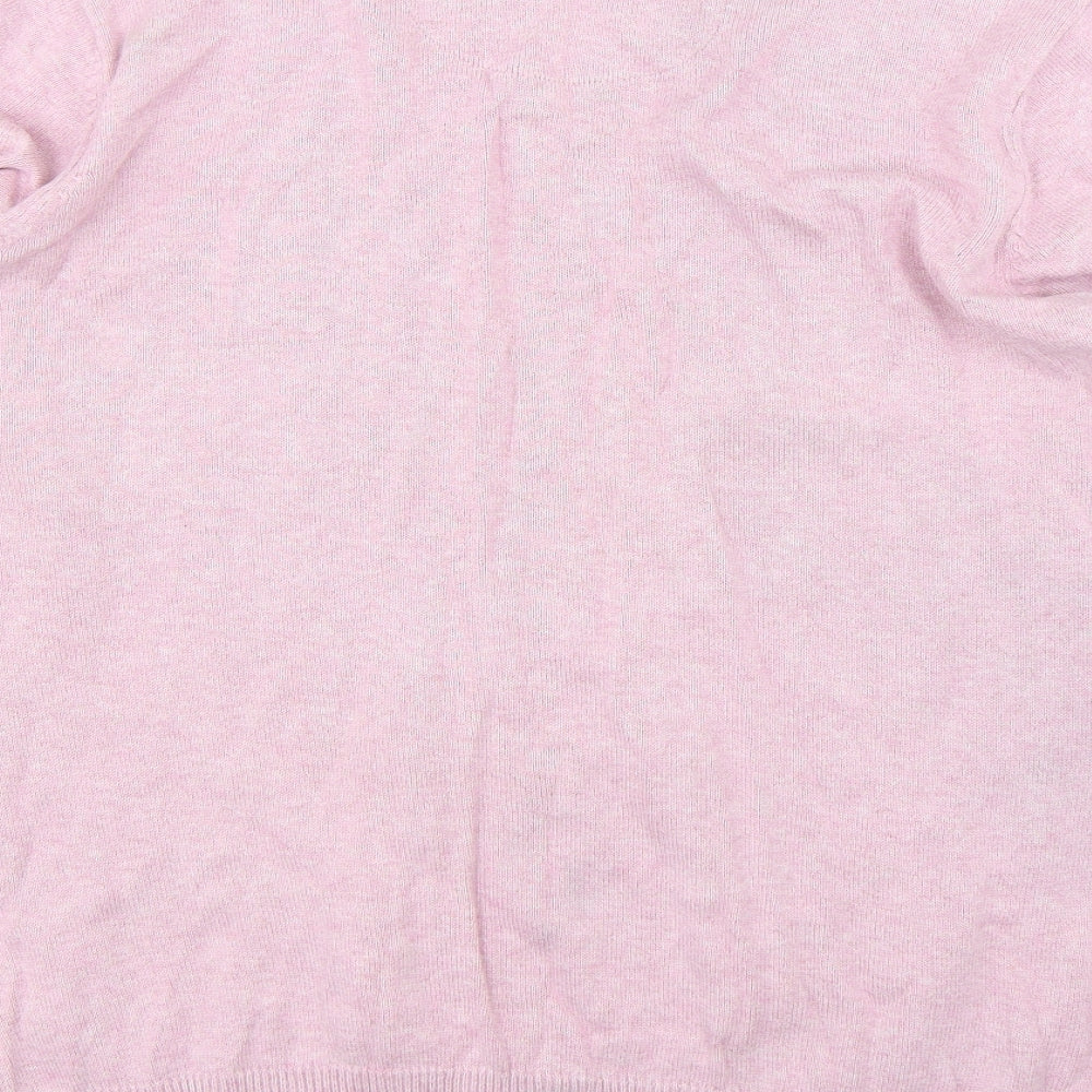 Marks and Spencer Mens Pink  Cotton Pullover Sweatshirt Size XL
