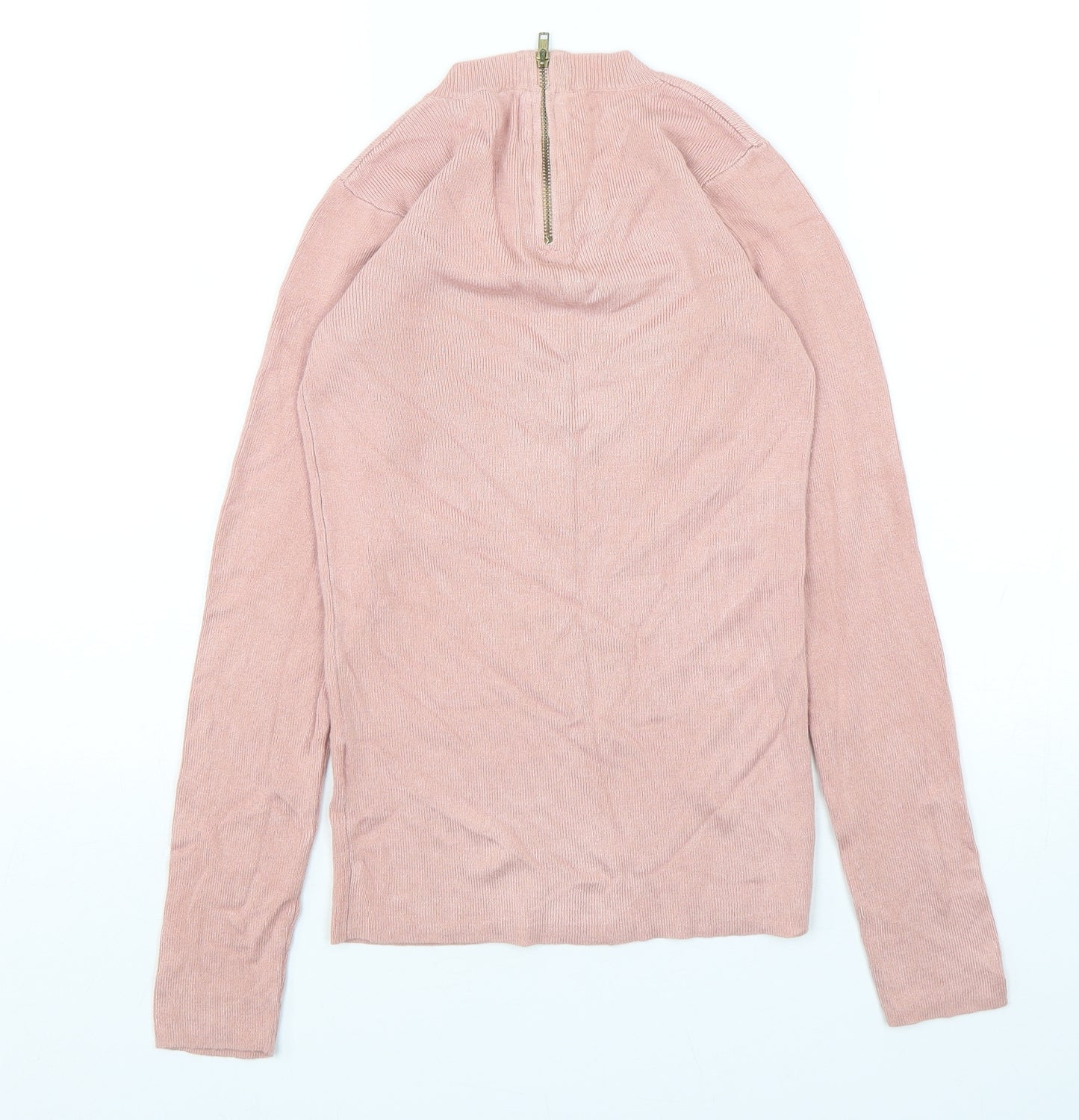 Dorothy Perkins Womens Pink Round Neck  Viscose Pullover Jumper Size 8