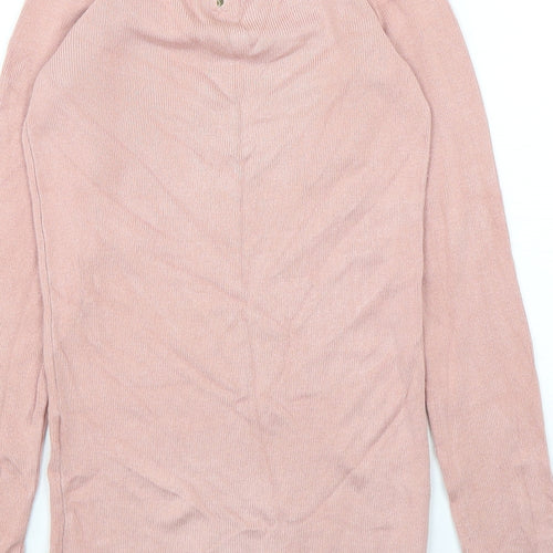 Dorothy Perkins Womens Pink Round Neck  Viscose Pullover Jumper Size 8