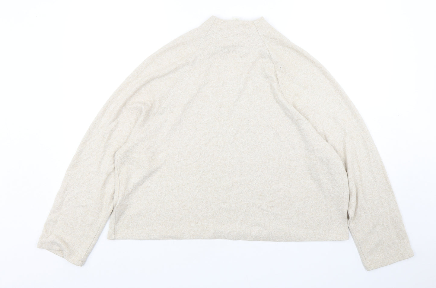 H&M Womens Beige  Viscose Pullover Sweatshirt Size L