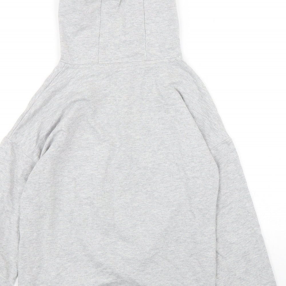 TU Girls Grey  Cotton Pullover Hoodie Size 11 Years  Pullover - Unicorn