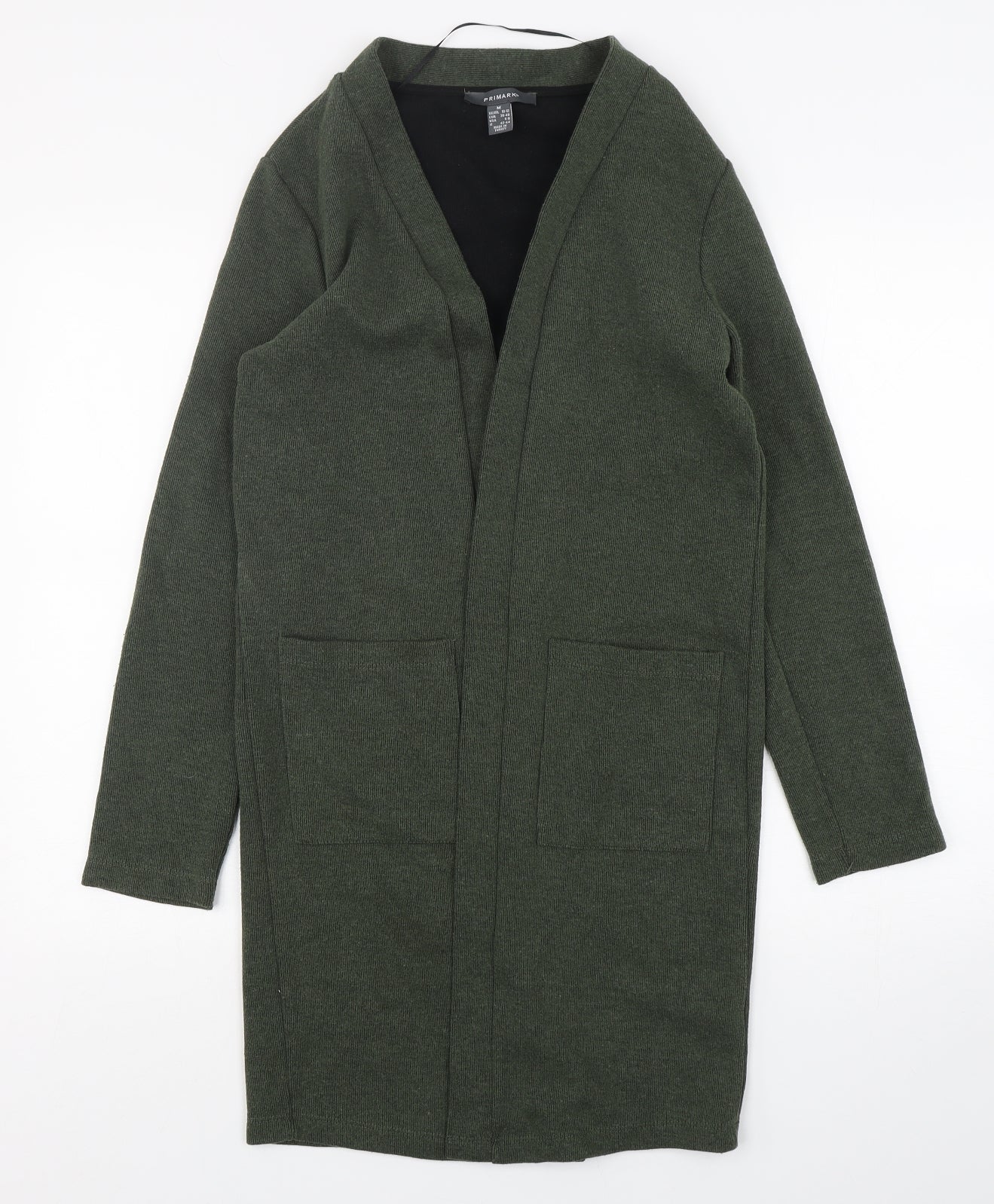 Primark Womens Green V-Neck  Polyester Cardigan Jumper Size 10