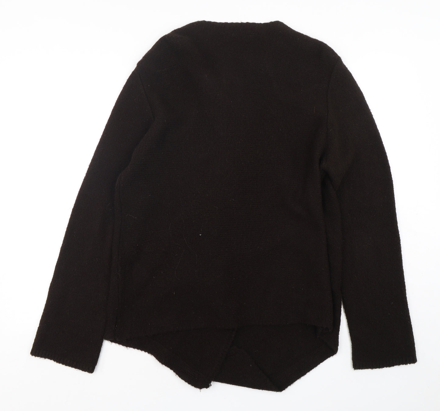 George Womens Brown V-Neck  Acrylic Cardigan Jumper Size 16