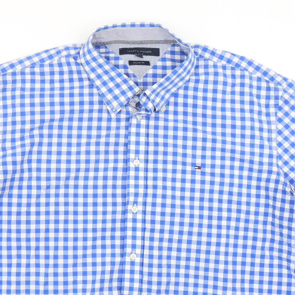 Tommy Hilfiger Mens Multicoloured Check Cotton  Button-Up Size 2XL Collared