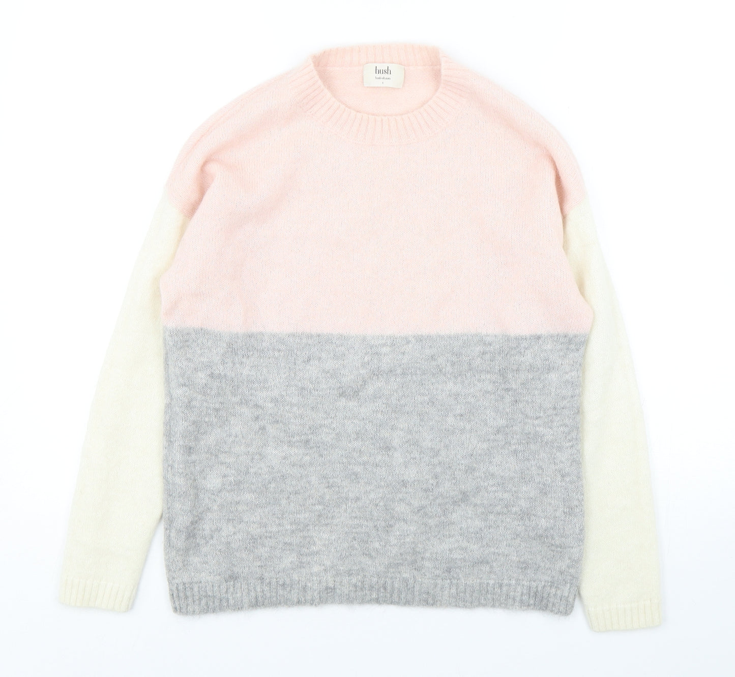 Hush Womens Multicoloured Round Neck  Alpaca Pullover Jumper Size S