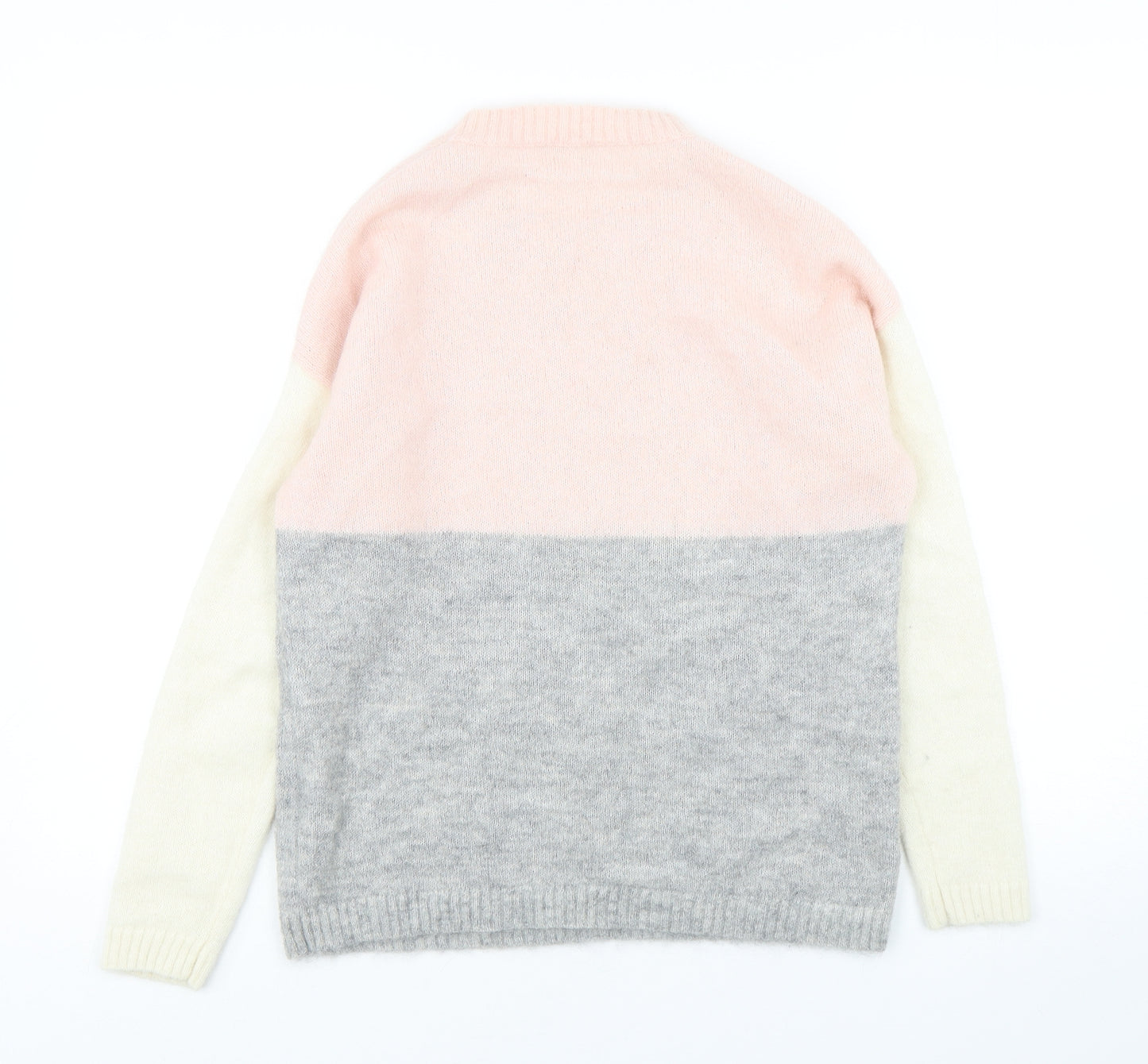 Hush Womens Multicoloured Round Neck  Alpaca Pullover Jumper Size S