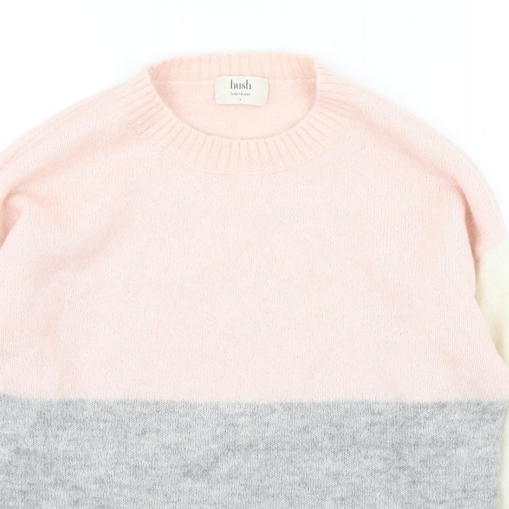 Hush Womens Multicoloured Round Neck  Alpaca Pullover Jumper Size S