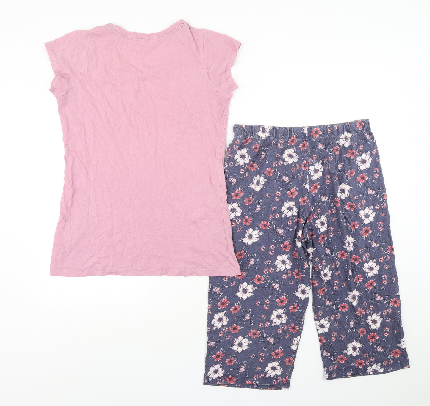 Dunnes Stores Womens Multicoloured Floral Cotton  Pyjama Set Size XS