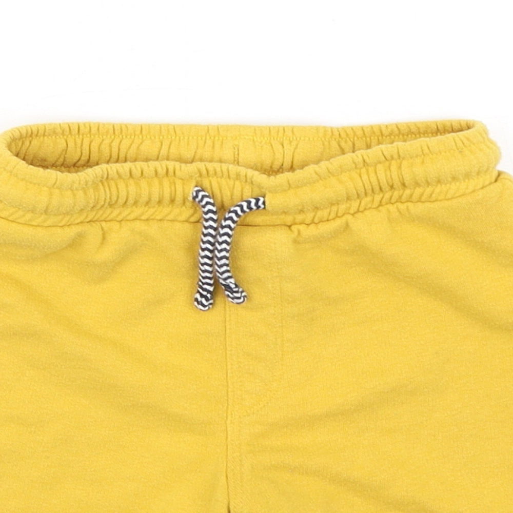 Matalan Boys Yellow  Cotton Sweat Shorts Size 5-6 Years  Regular