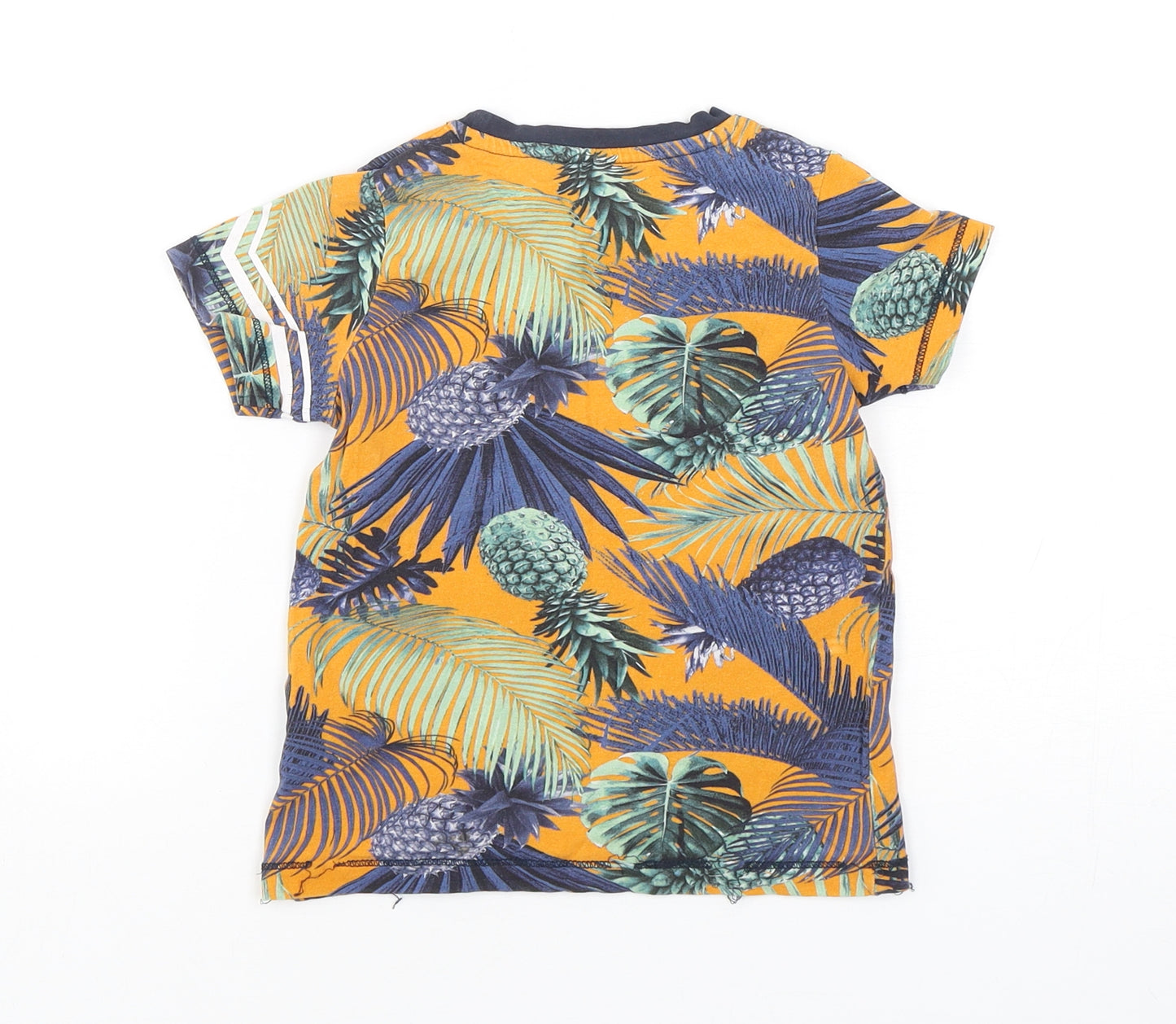 Name It  Boys Multicoloured Floral Cotton Basic T-Shirt Size 2-3 Years Round Neck Pullover - Surfer Boy