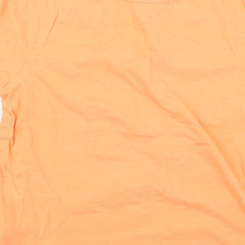 George Boys Orange  Cotton Basic T-Shirt Size 3-4 Years Round Neck  - Dinosaur
