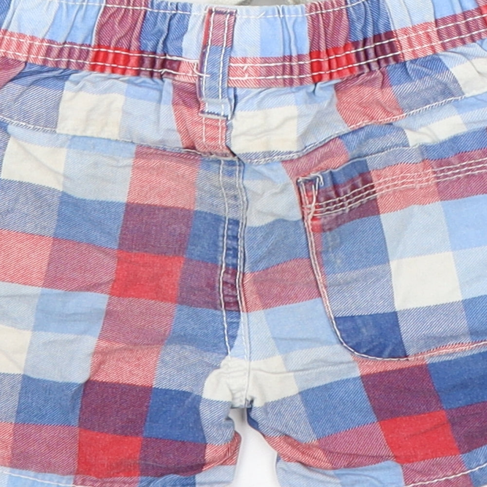 NEXT Boys Multicoloured Check Cotton Cropped Trousers Size 12-18 Months   - Shorts