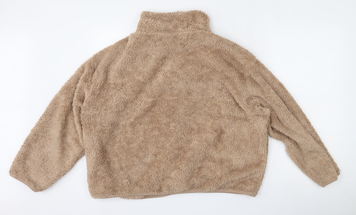 H&M Womens Pink Mock Neck  Polyester Henley Jumper Size L