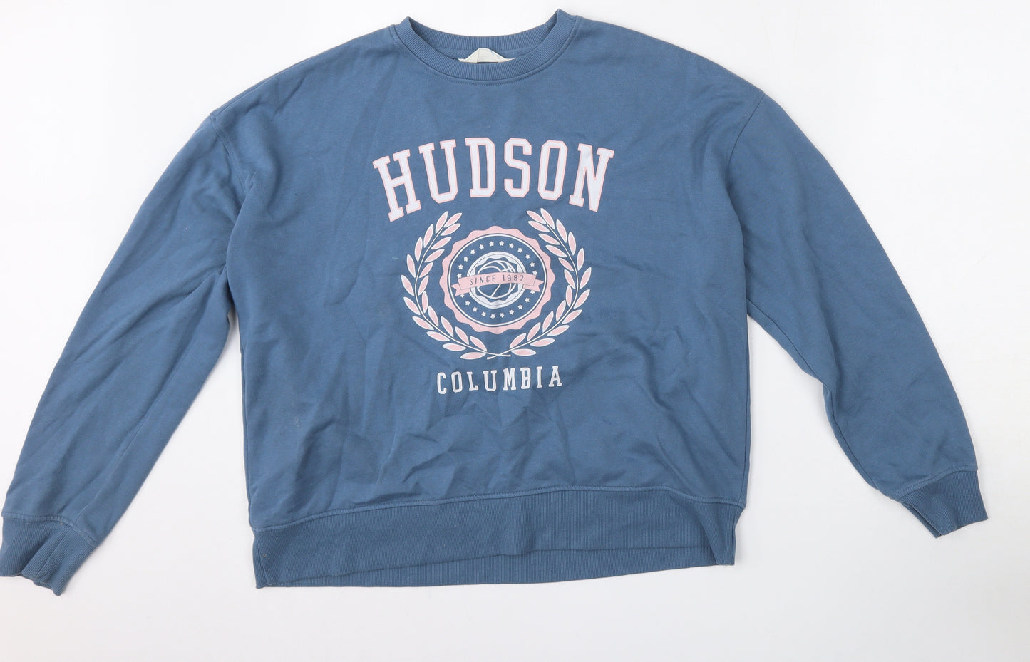 Primark Womens Blue  Cotton Pullover Sweatshirt Size 10   - Hudson Columbia