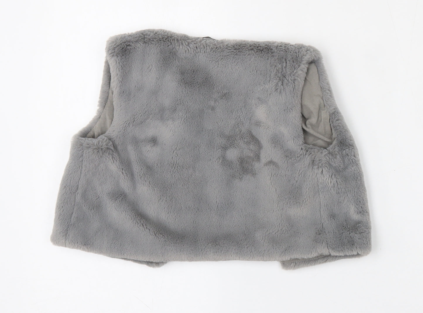 George Girls Grey  Polyester Basic Tank Size 5-6 Years Round Neck Button