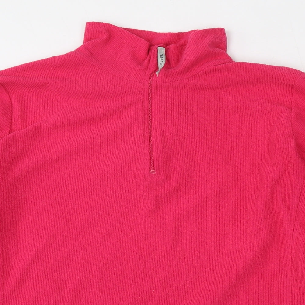 Trespass Womens Pink  Polyester Henley Sweatshirt Size 2XL  Zip