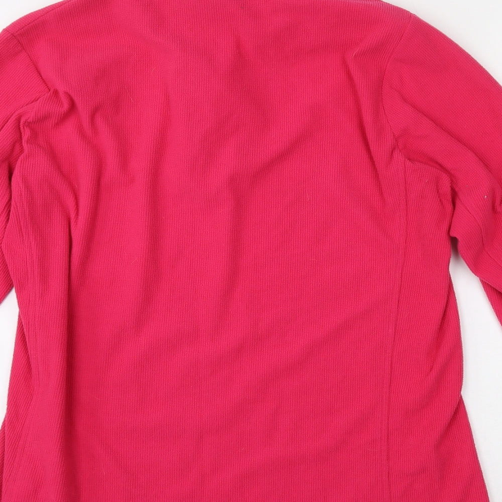 Trespass Womens Pink  Polyester Henley Sweatshirt Size 2XL  Zip