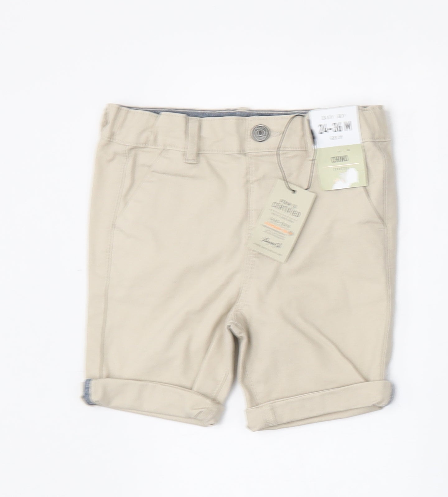 Primark Boys Beige  Cotton Chino Shorts Size 2-3 Years  Regular